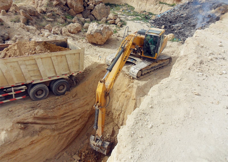 SANY excavator used in a trenching project in Algeria.jpg