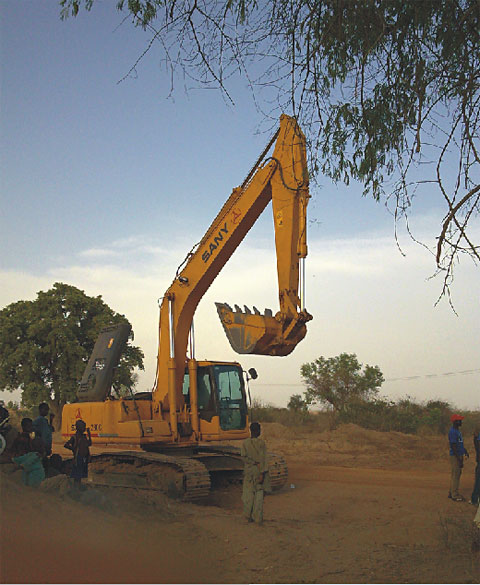 SANY excavators used in highway construction in Nigeria
