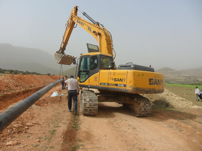 SANY SY210C-8 in a natural gas pipeline project.jpg