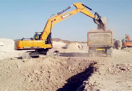 SANY excavator SY220C's super power in earthwork
