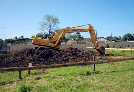 SY230 in housing construction project