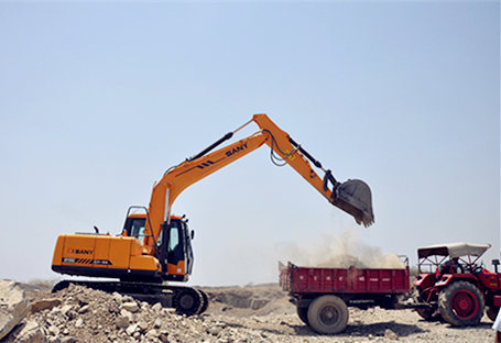 SANY medium-sized excavators used in quarry project