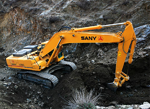 SANY SY365H excavators used in Meihekou coal mine