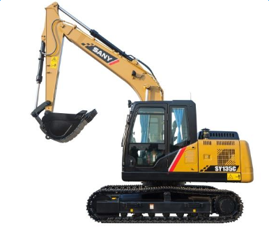 SANY SY135C excavators used in Wuxi's Yanqiao primary school