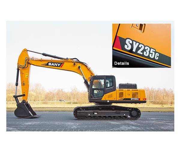 SANY 23.5 ton medium excavator SY235C used for excavation in Andrew Mining in South Africa